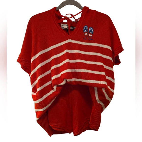 Life Is Good, NWT, 2 Piece Set, Oversized Short Sleeve Sweater W/Shorts, Wom SzM - Picture 1 of 7